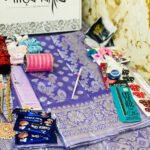 💜 ল্যাভেন্ডার কাতান শাড়ি-প্রিমিয়াম ২৭টি গিফট কম্বো - Image 2